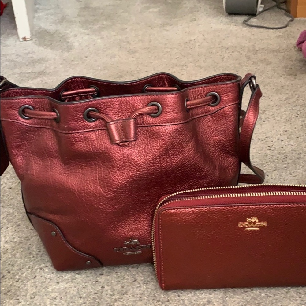 Authentic coach purse and wallet NWOT